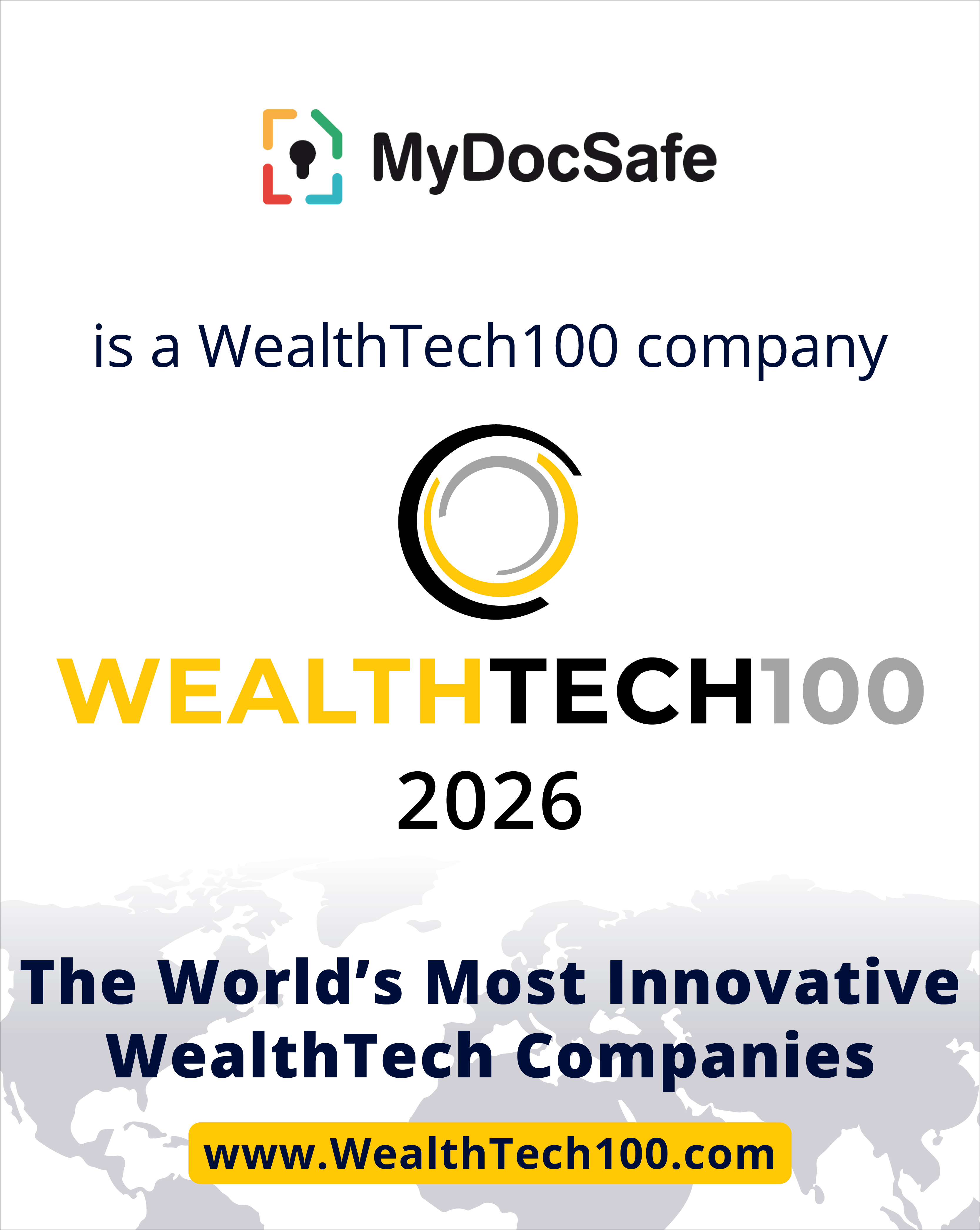 MyDocSafe incluida en el WealthTech100 2026