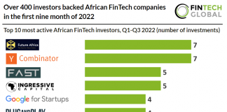 table of most active fintech investors in Africa 2022